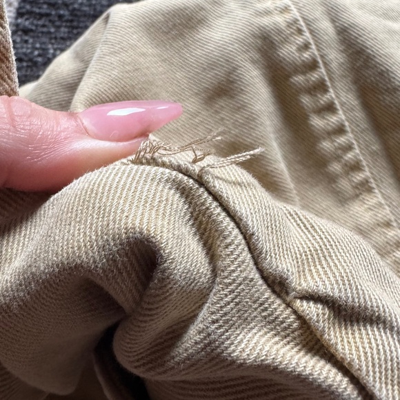 Zara Khaki Cargo Utility Jacket with Silver Metallic Rhinestones - Picture 6 of 9